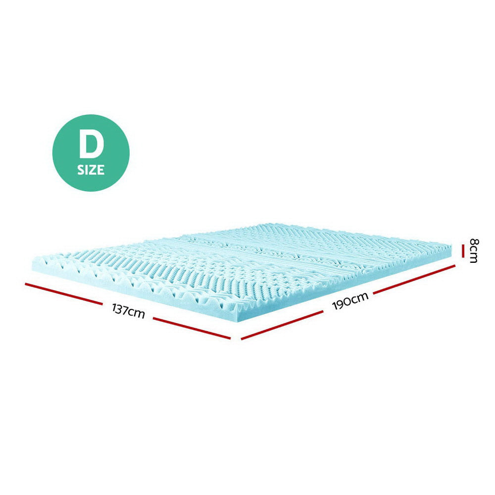 Giselle Bedding Memory Foam Mattress Topper 11 Zone 8cm Double Home & Garden > Bedding