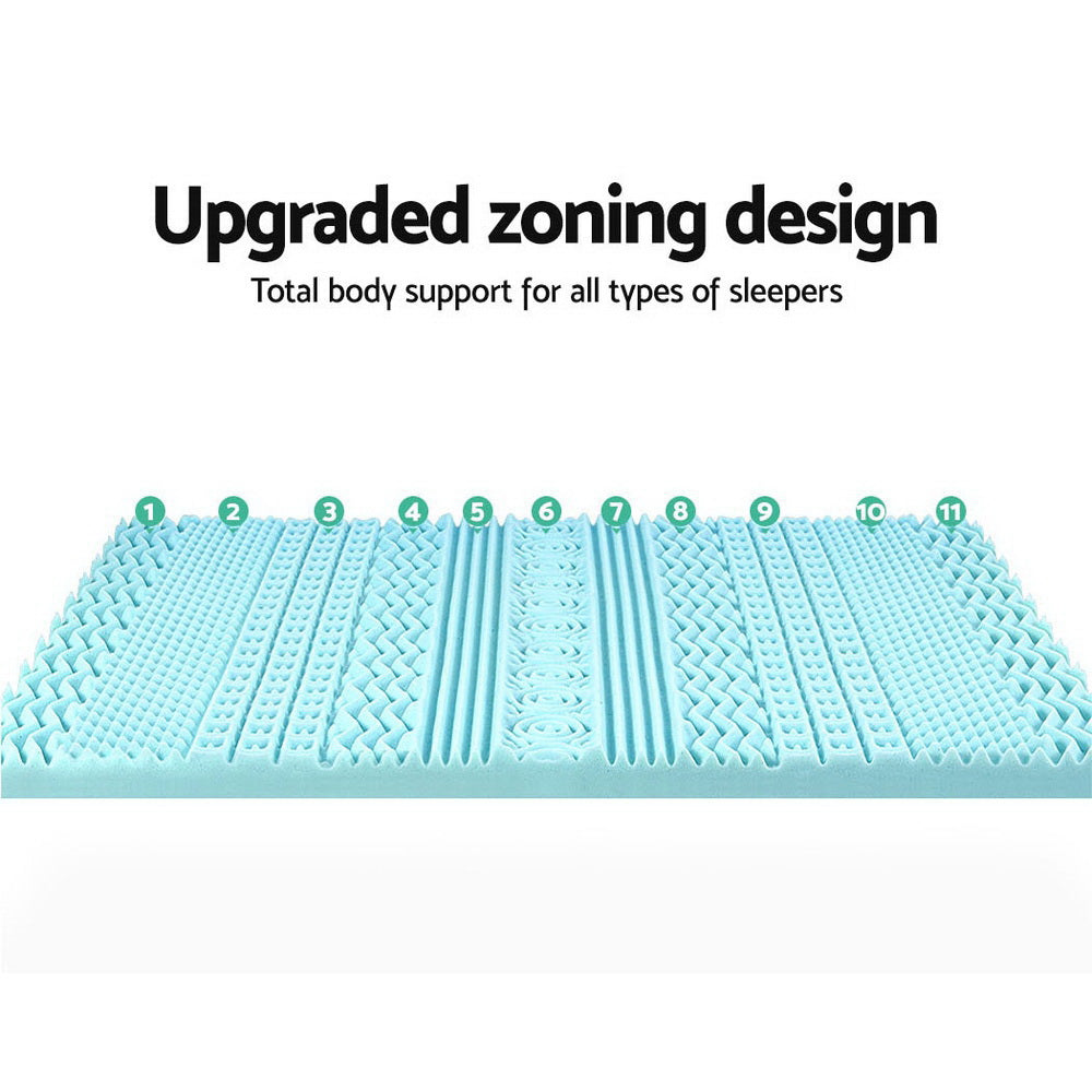 Giselle Bedding Memory Foam Mattress Topper 11 Zone 8cm Double Home & Garden > Bedding