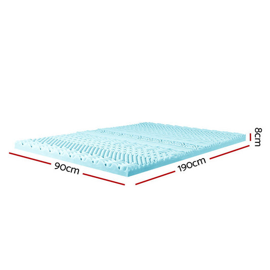 Giselle Bedding Memory Foam Mattress Topper 11 Zone 8cm Single Home & Garden > Bedding