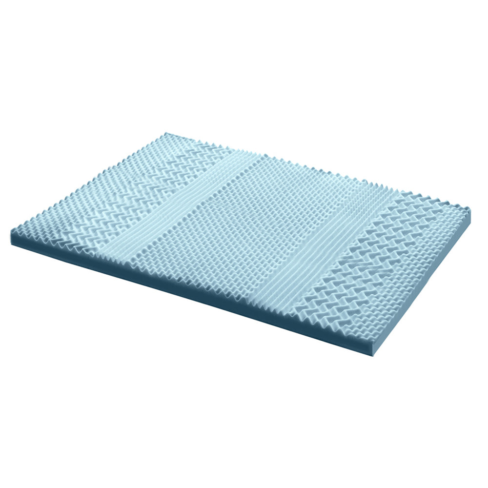 Giselle Bedding Memory Foam Mattress Topper 7 Zone 8cm Queen Furniture > Mattresses