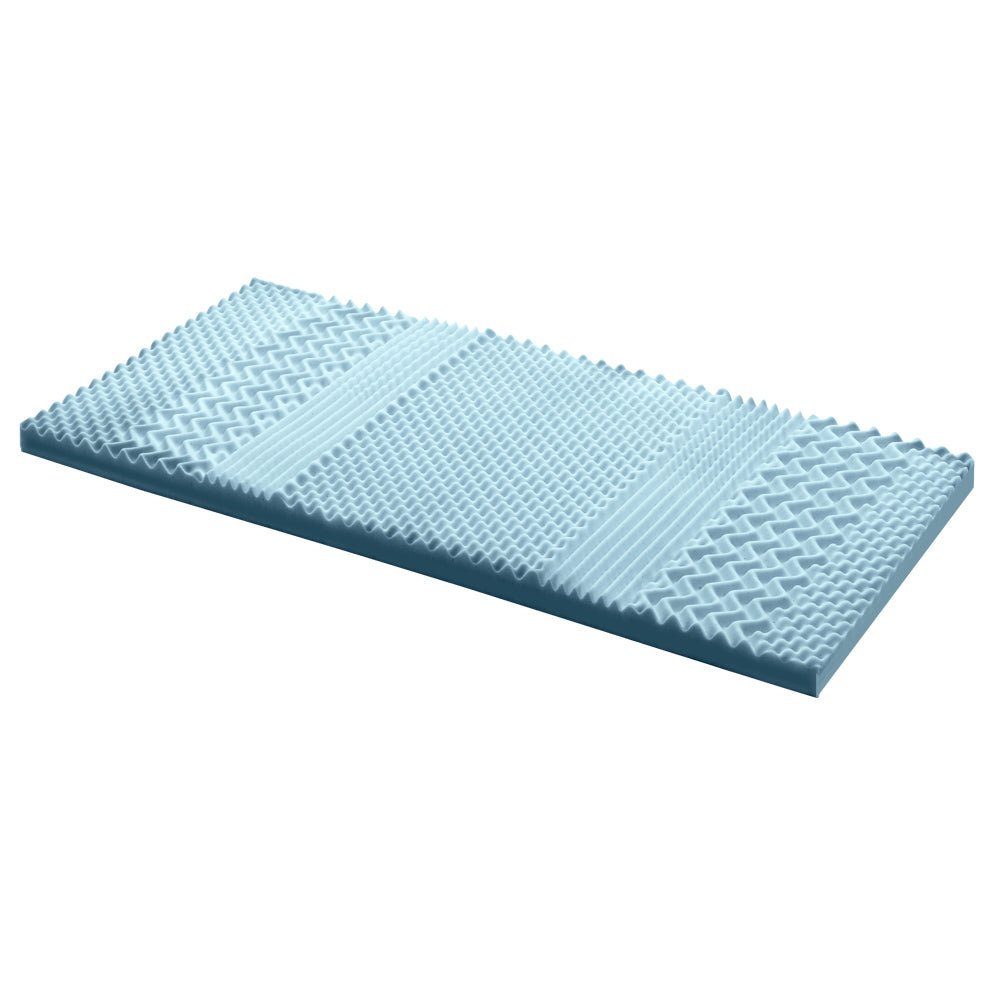 Giselle Bedding Memory Foam Mattress Topper 7 Zone 8cm Single Furniture > Mattresses