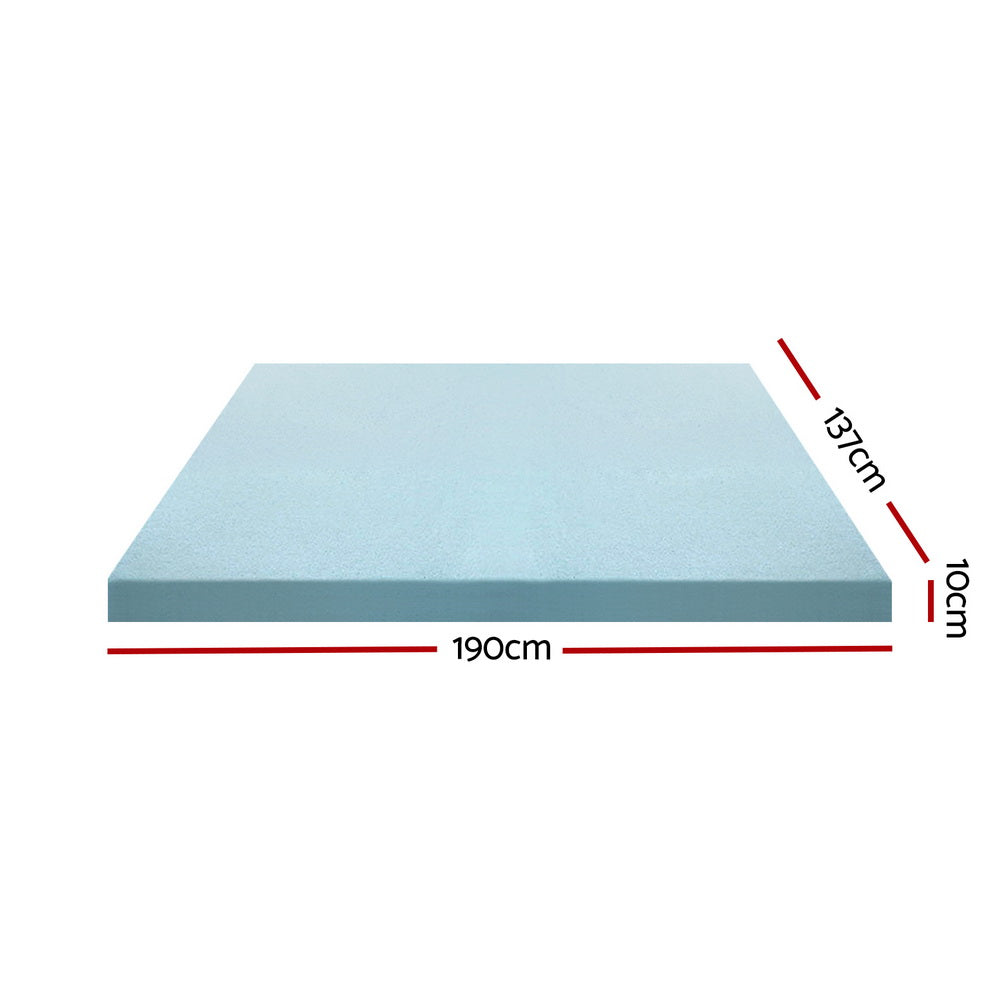 Giselle Bedding Memory Foam Mattress Topper Cool Gel Bed Mat Bamboo 10cm Double Furniture > Mattresses