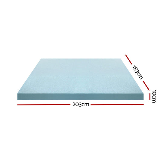 Giselle Bedding Memory Foam Mattress Topper Cool Gel Bed Mat Bamboo 10cm King Furniture > Mattresses