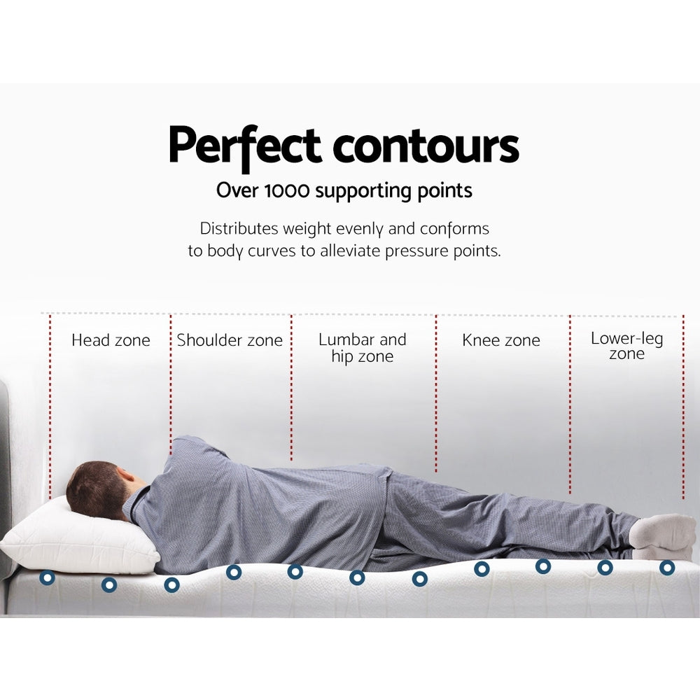 Giselle Bedding Memory Foam Mattress Topper Cool Gel 8cm Single Furniture > Mattresses