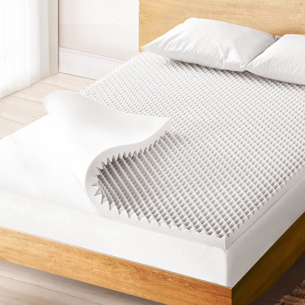 Giselle Bedding Memory Foam Mattress Topper Egg Crate 5cm Single Furniture > Mattresses