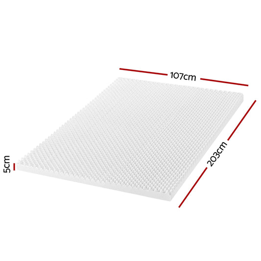 Giselle Bedding Memory Foam Mattress Topper Egg Crate 5cm King Single Furniture > Mattresses > Mattress Toppers