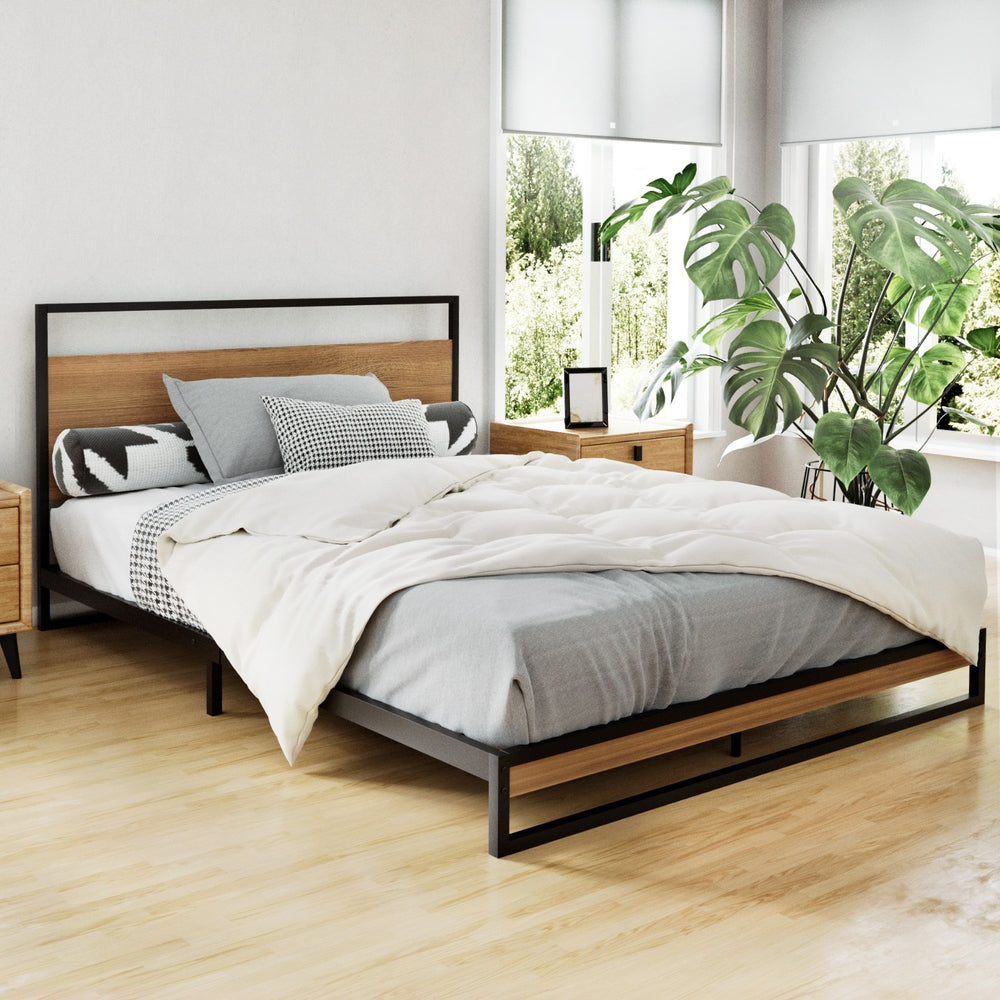Artiss Bed Frame Double Size Metal Bed Frame DANE - Furniture > Bedroom > Beds & Bed Frames