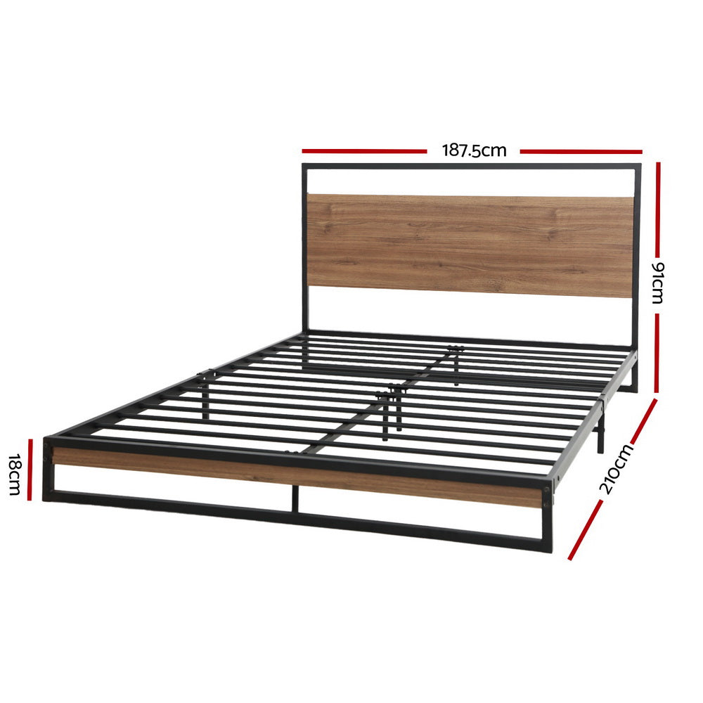 Artiss Bed Frame King Size Metal Bed Frame DANE - Furniture > Bedroom > Beds & Bed Frames