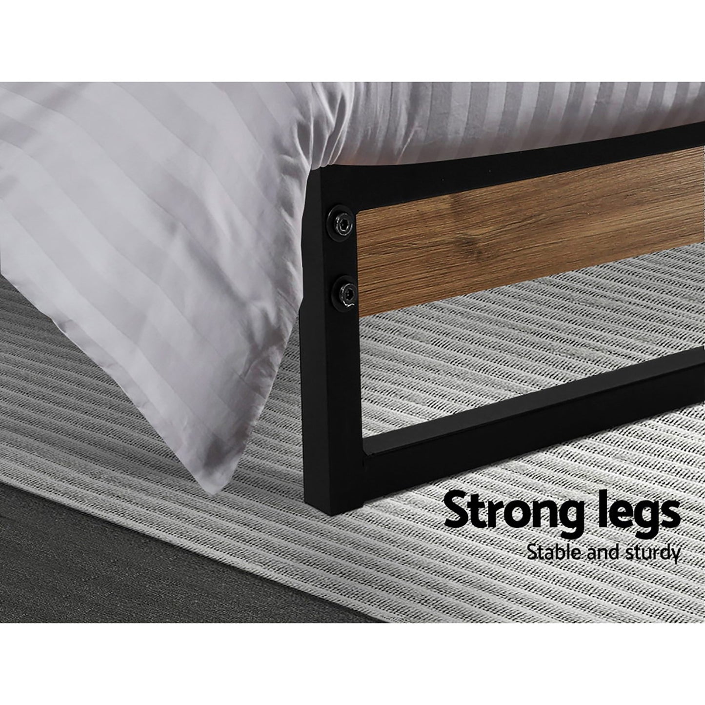Artiss Bed Frame King Size Metal Bed Frame DANE - Furniture > Bedroom > Beds & Bed Frames