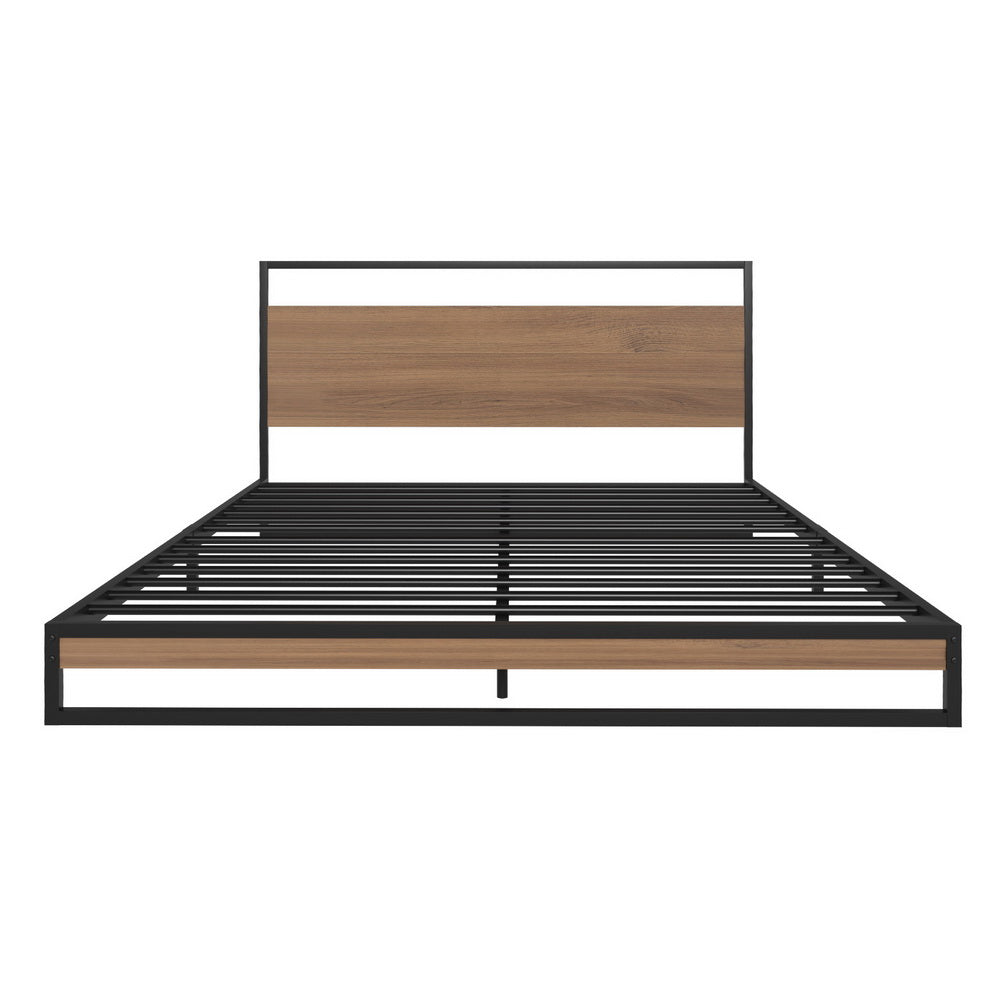 Artiss Metal Bed Frame Double Size Beds Platform with Mattress - Furniture > Bedroom > Beds & Bed Frames