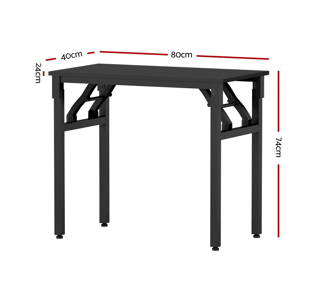 Artiss Computer Desk Foldable Balck 80CM Furniture > Office