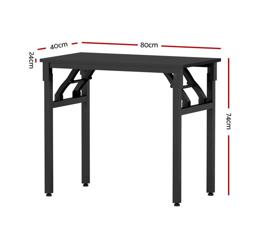 Artiss Computer Desk Foldable Balck 80CM Furniture > Office