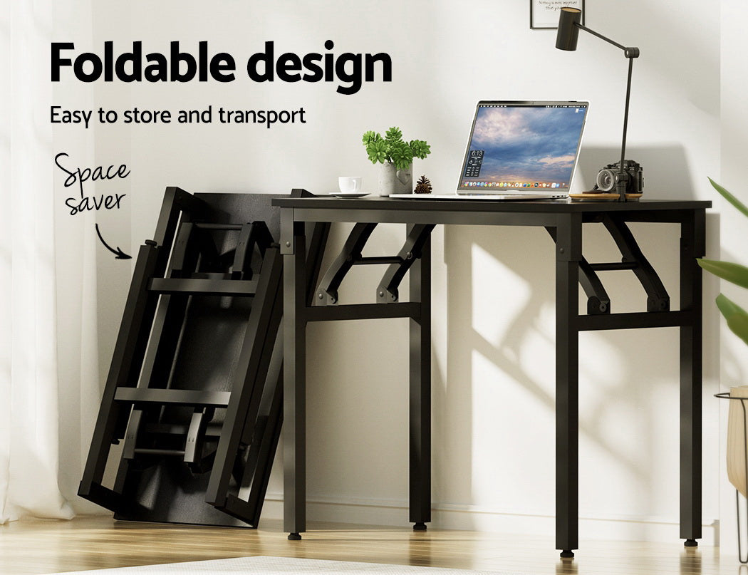 Artiss Computer Desk Foldable Balck 80CM Furniture > Office