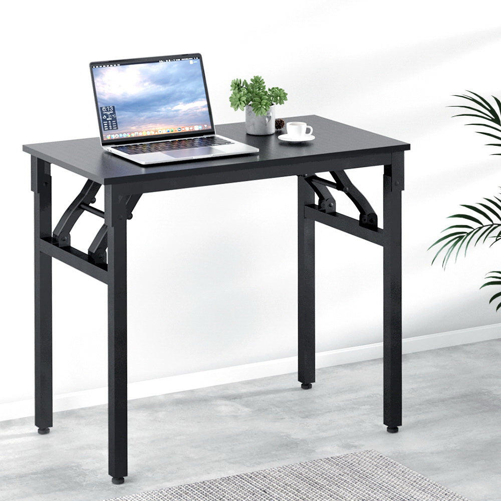 Artiss Computer Desk Foldable Balck 80CM Furniture > Office