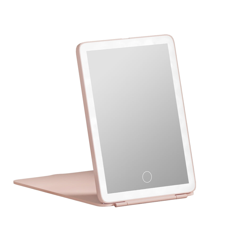 Embellir Compact Makeup Mirror w/ LED Light Portable Foldable Travel Beauty Pink Health & Beauty > Makeup Mirrors