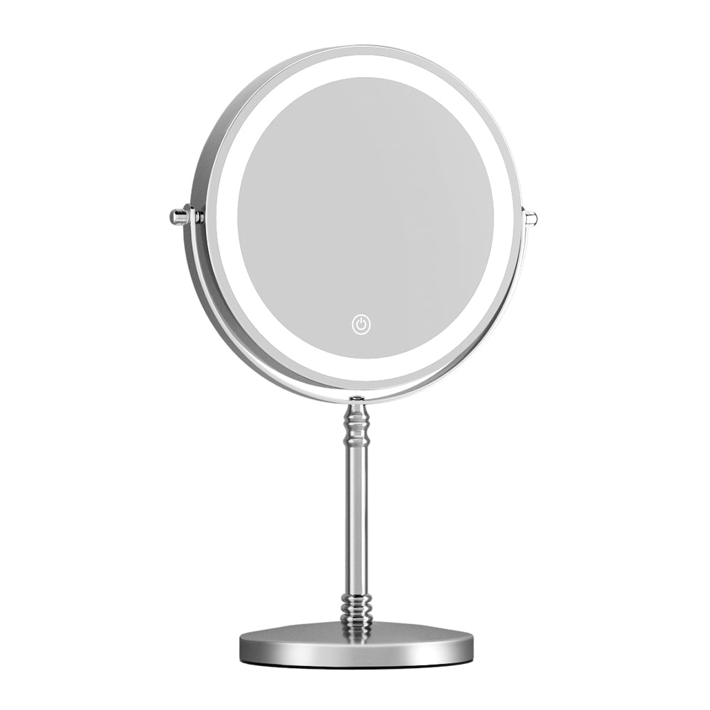 Embellir Makeup Mirror 20x20cm 10X Magnifying with LED Light Rotation Tabletop Health & Beauty > Makeup > Makeup Mirrors