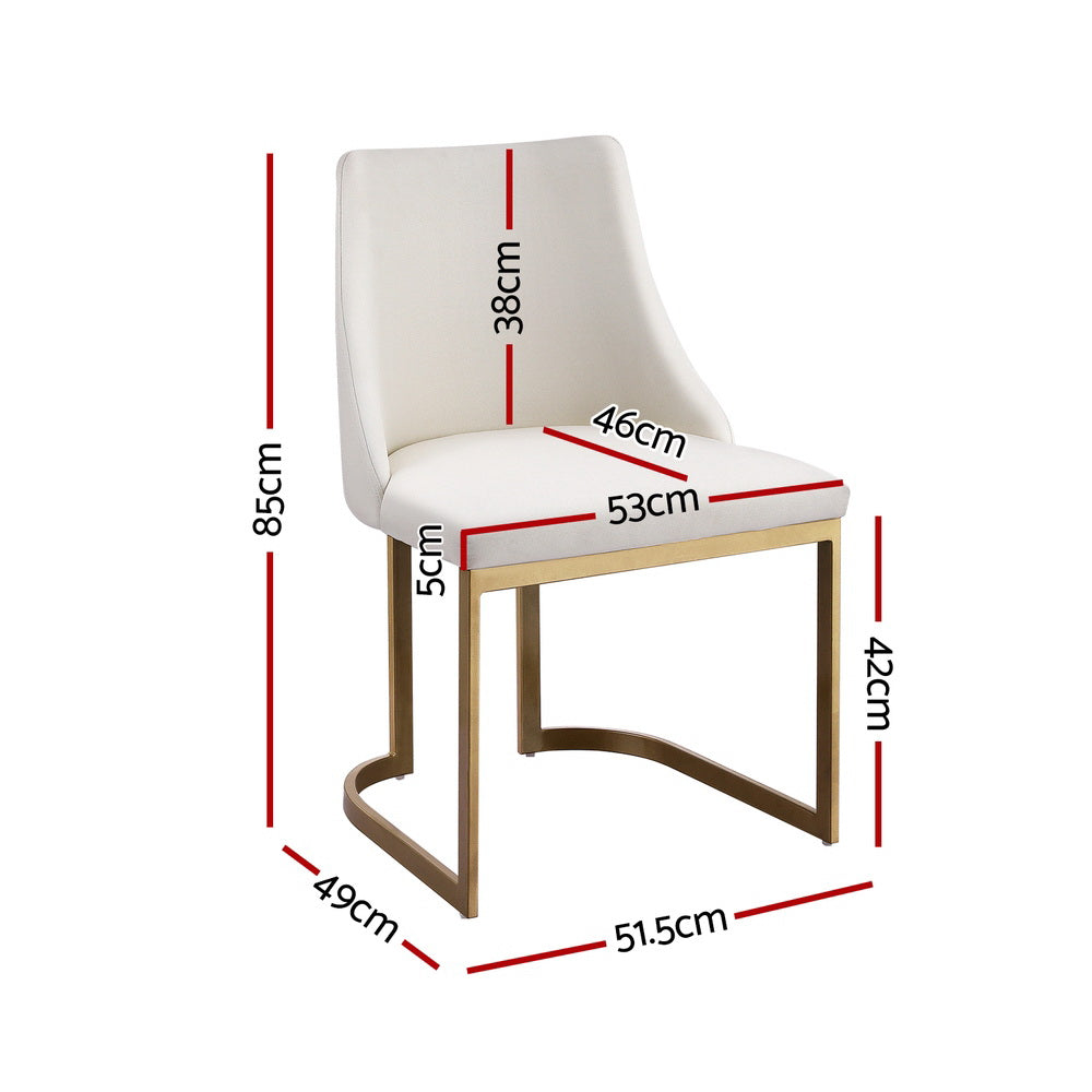 Artiss Dining Chairs Set of 2 Linen Fabric Frame Beige Furniture > Dining > Dining Set