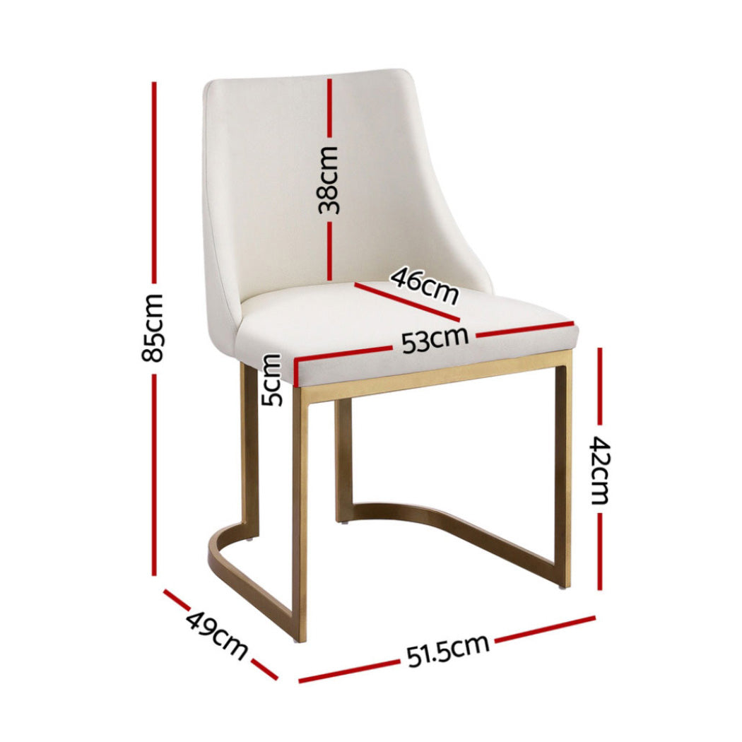 Artiss Dining Chairs Set of 4 Linen Fabric Frame Beige - Furniture > Dining > Kitchen & Dining Chairs