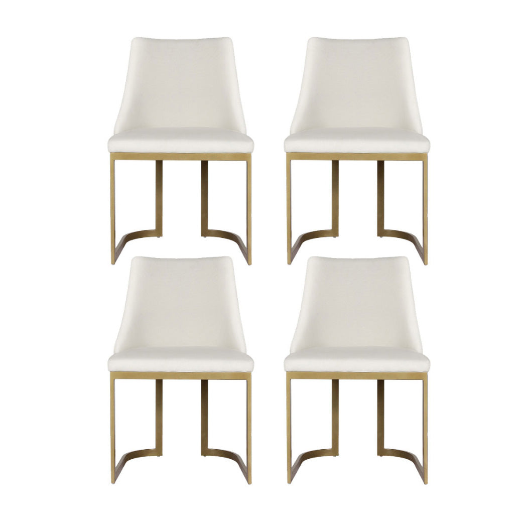 Artiss Dining Chairs Set of 4 Linen Fabric Frame Beige - Furniture > Dining > Kitchen & Dining Chairs