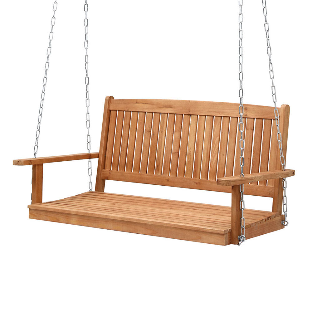 Gardeon Porch Swing Chair With Chain Outdoor Furniture Wooden Bench 2 Seater - Furniture > Outdoor > Outdoor Chairs