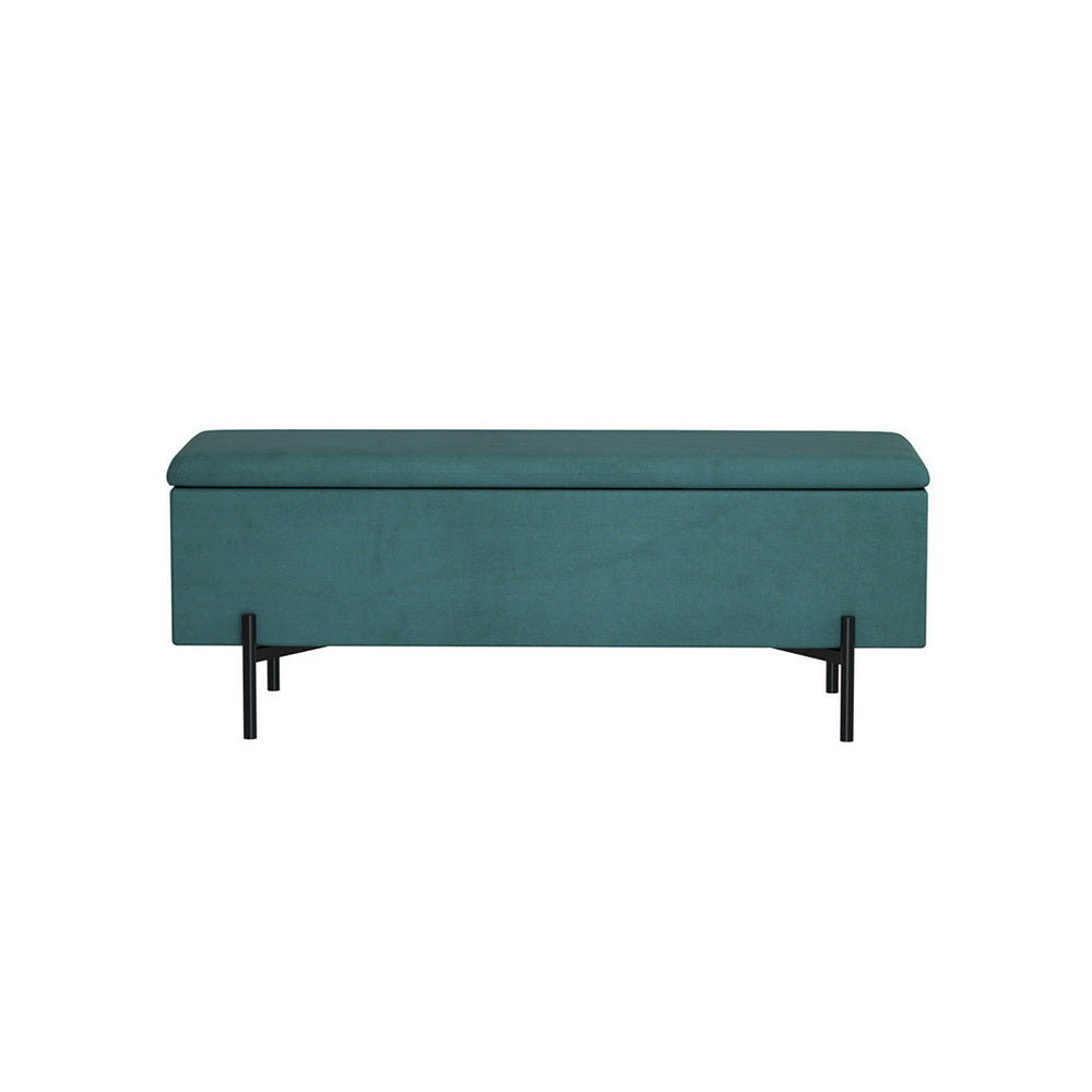 Artiss Storage Ottoman Blanket Box 140cm Velvet Green - Furniture > Living Room > Ottomans & Footstools