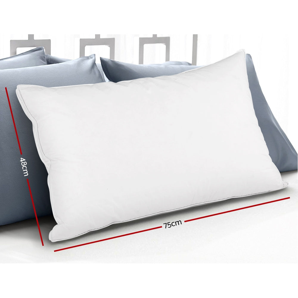Giselle Bedding Goose Feather Down Pillow Luxury Twin Pack - Home & Garden > Bedding > Pillows
