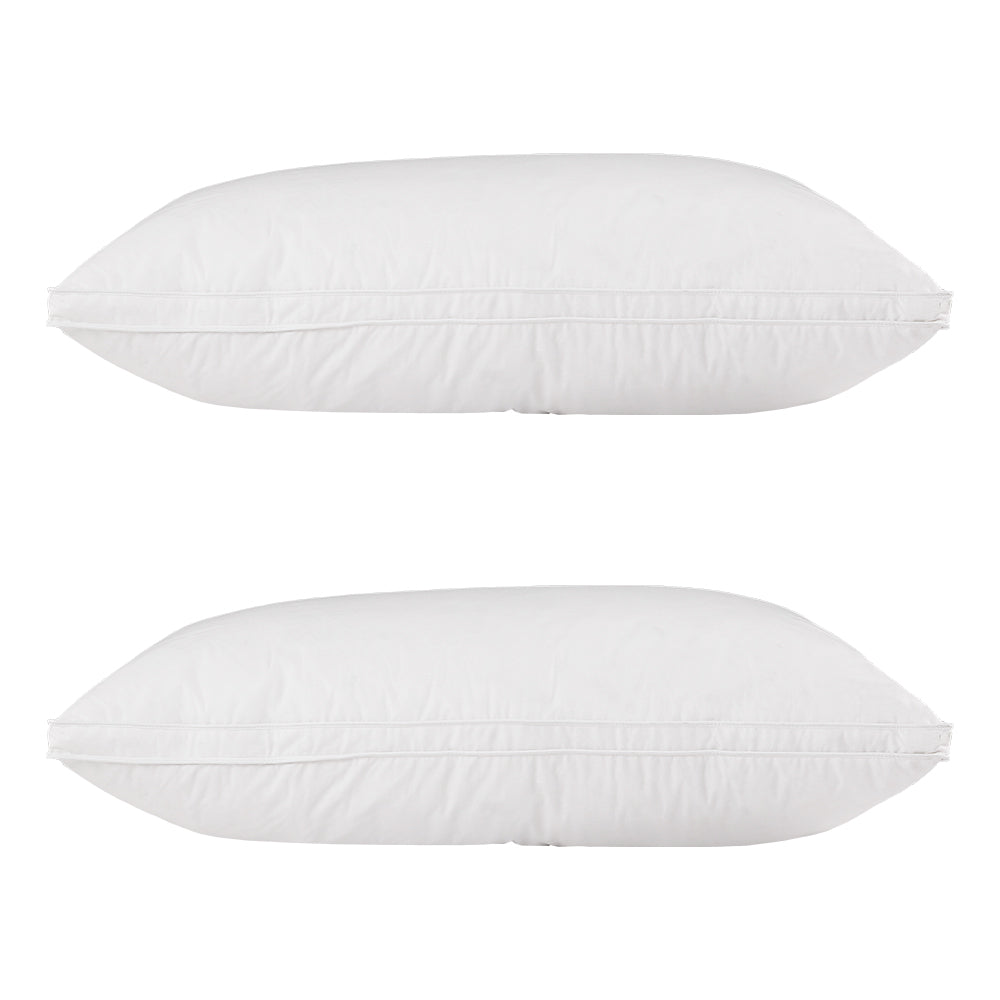 Giselle Bedding Goose Feather Down Pillow Luxury Twin Pack - Home & Garden > Bedding > Pillows