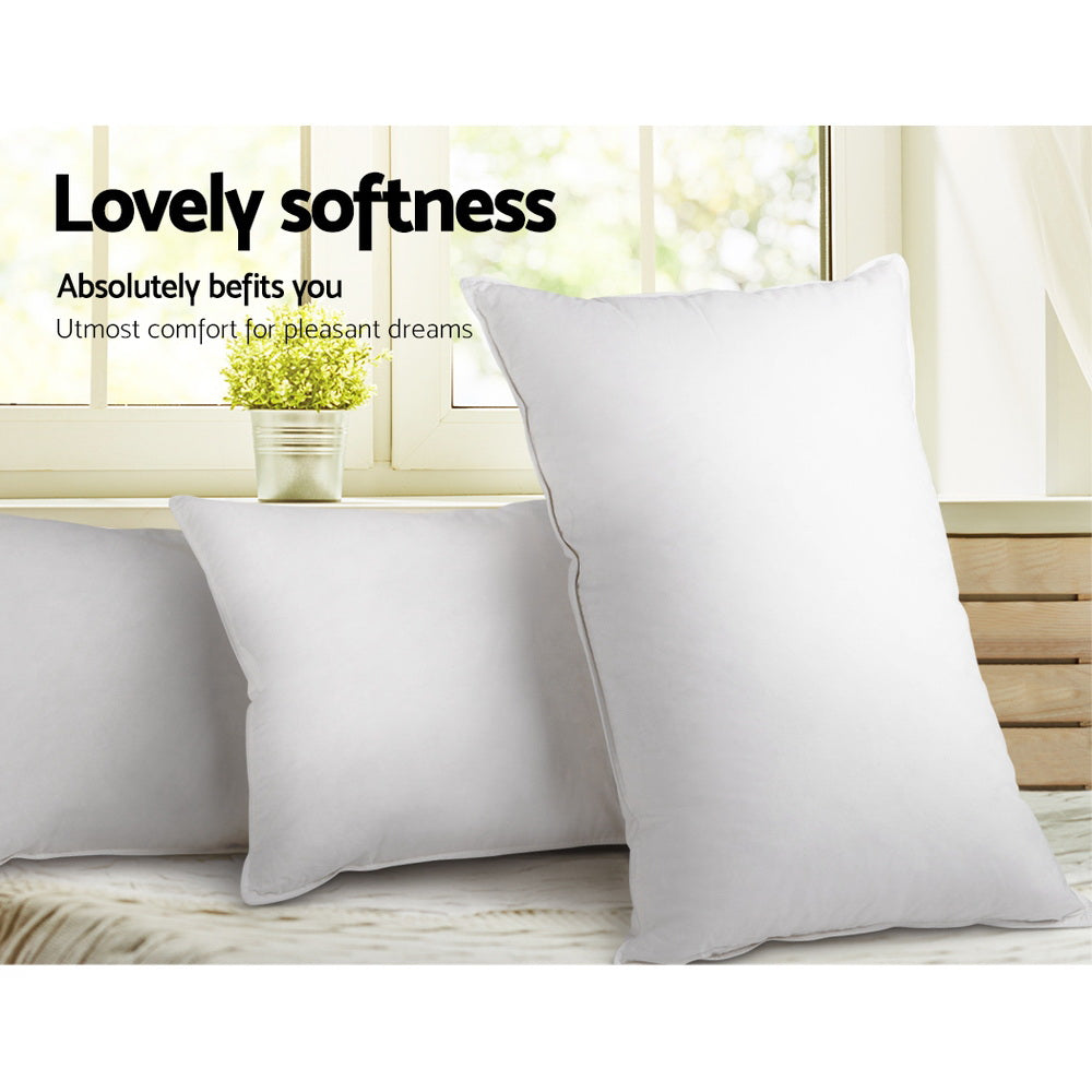 Giselle Bedding Goose Feather Down Pillow Twin Pack - Home & Garden > Bedding > Pillows