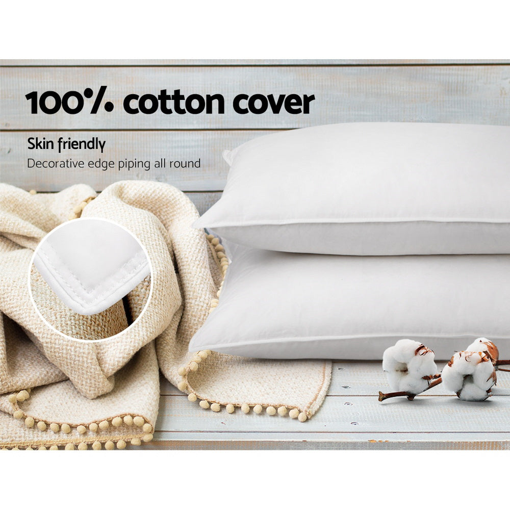 Giselle Bedding Goose Feather Down Pillow Twin Pack - Home & Garden > Bedding > Pillows