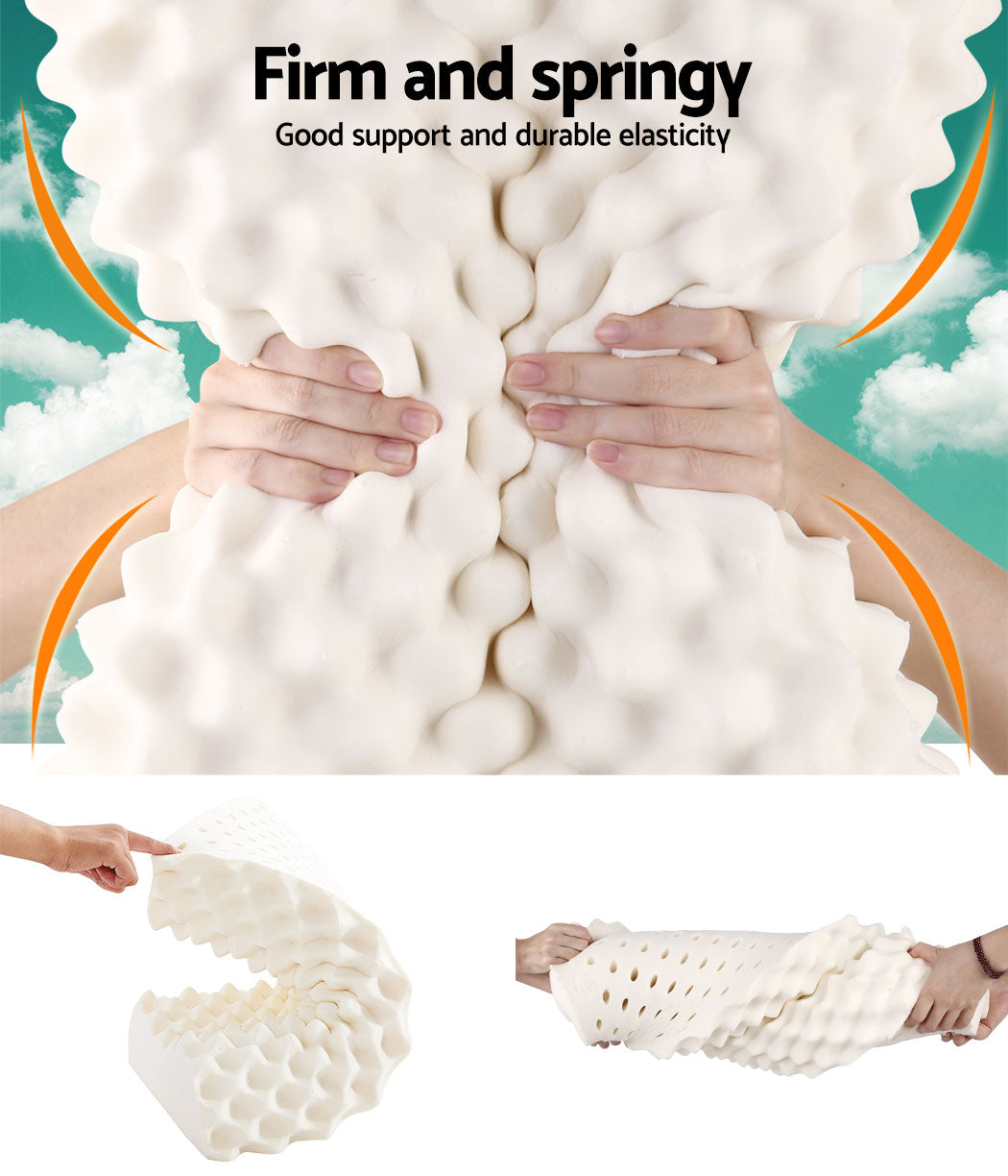 Giselle Bedding Natural Latex Pillow Twin Pack Home & Garden > Bedding