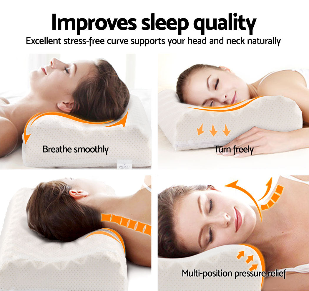 Giselle Bedding Natural Latex Pillow Twin Pack Home & Garden > Bedding