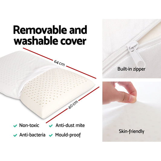 Giselle Bedding Natural Latex Pillow Classic Twin Pack Home & Garden > Bedding