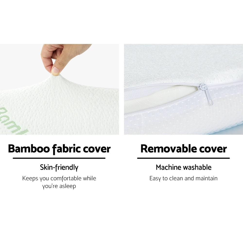 Giselle Bedding Memory Foam Contour Pillow Cool Gel Bamboo Cover Home & Garden > Bedding > Pillows