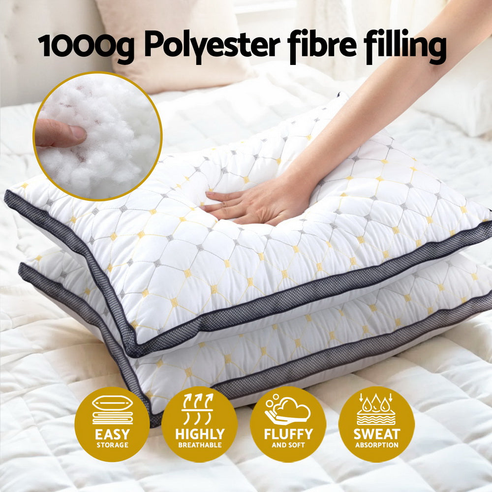 Giselle 2pcs Pillows Microfibre - Home & Garden > Bedding > Pillows