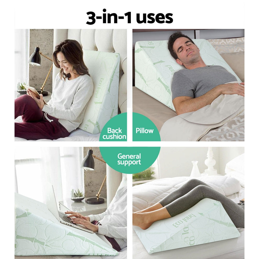Giselle Bedding Wedge Pillow Bamboo Cover - Home & Garden > Bedding > Pillows