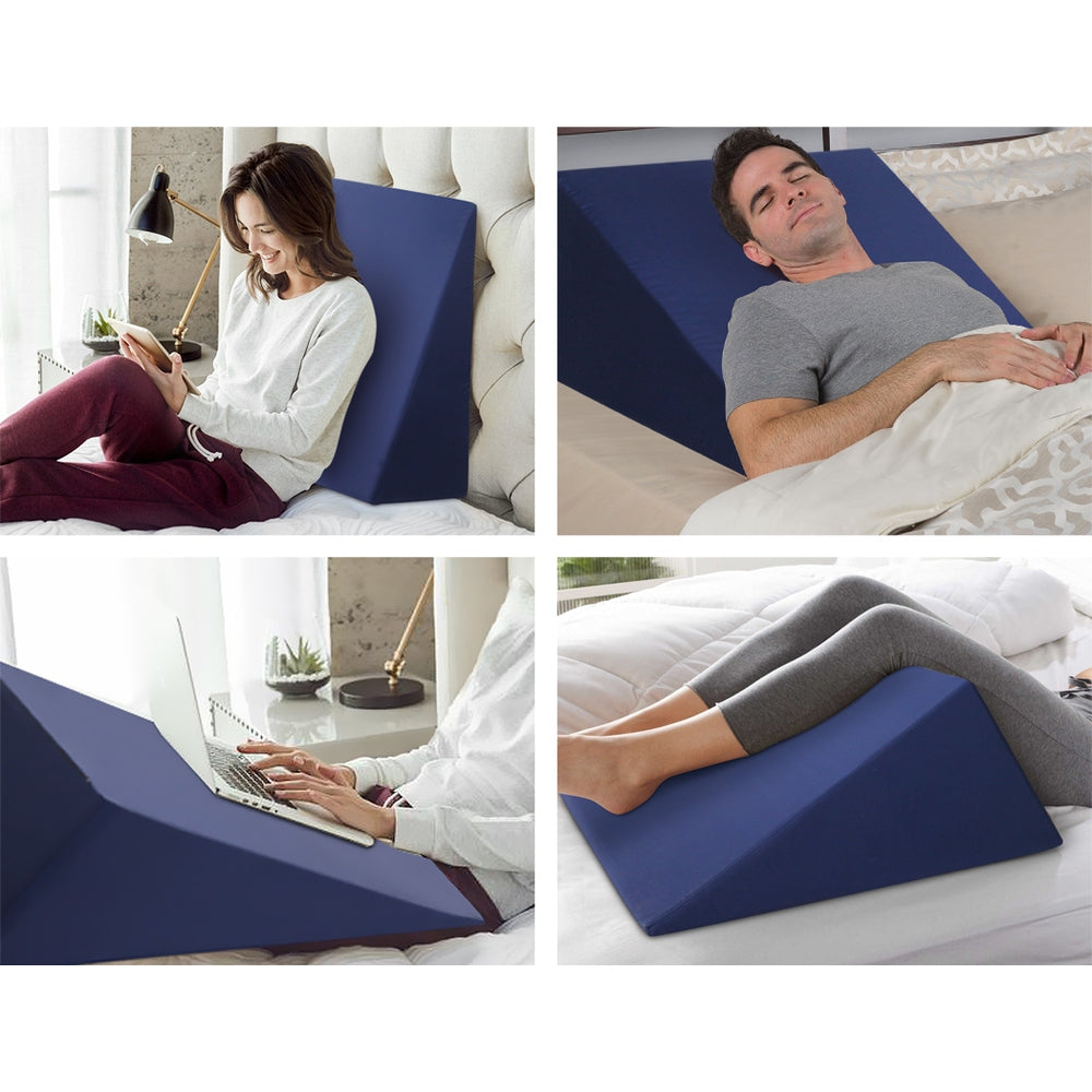Giselle Bedding Wedge Pillow Blue Twin Pack - Home & Garden > Bedding > Pillows