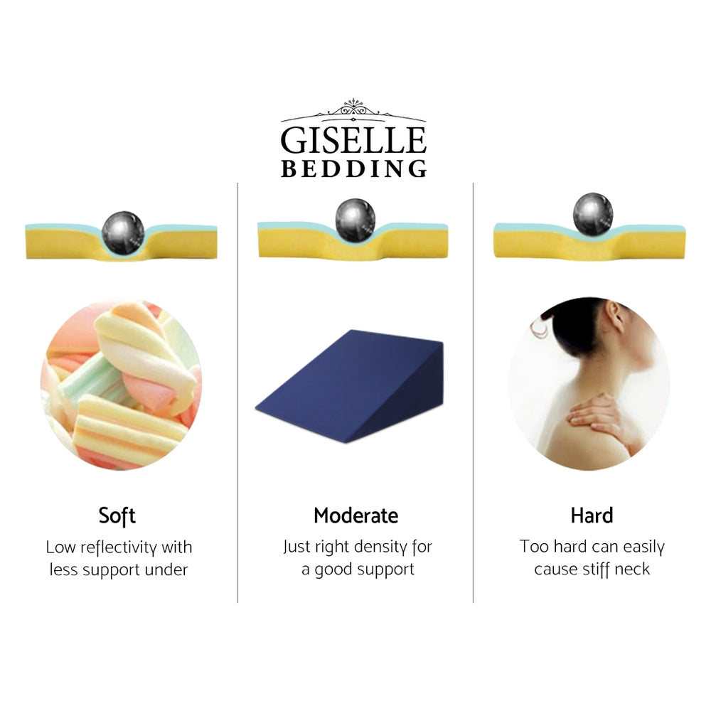 Giselle Bedding Wedge Pillow Blue Twin Pack - Home & Garden > Bedding > Pillows