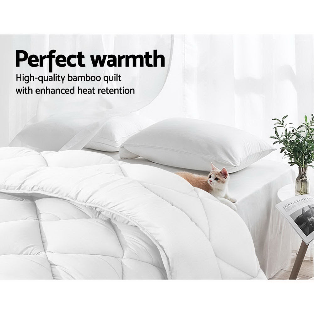 Giselle Bedding 800GSM Microfibre Bamboo Quilt Super King - Home & Garden > Bedding > Quilts & Duvets