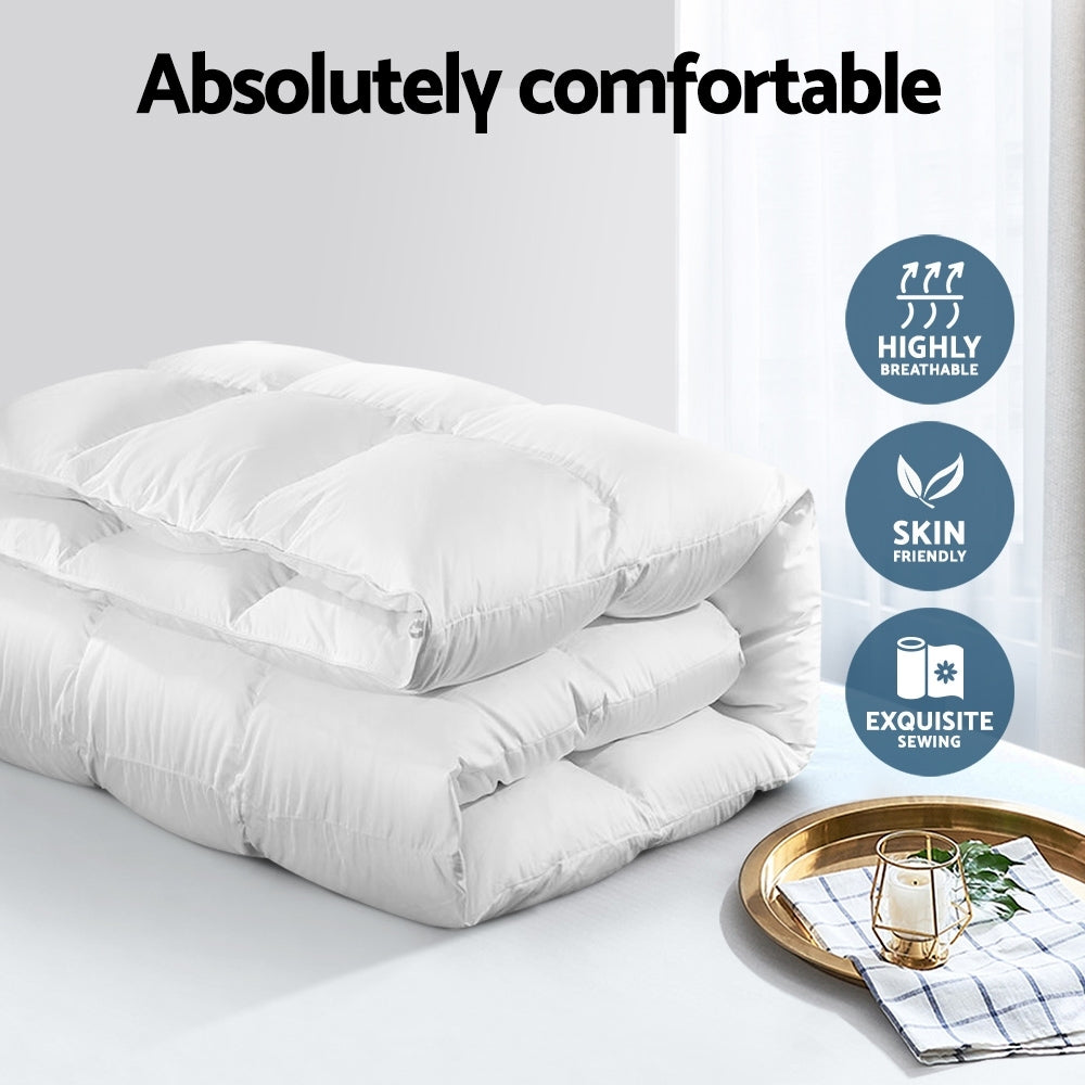 Giselle Bedding 700GSM Duck Down Feather Quilt King Home & Garden > Bedding