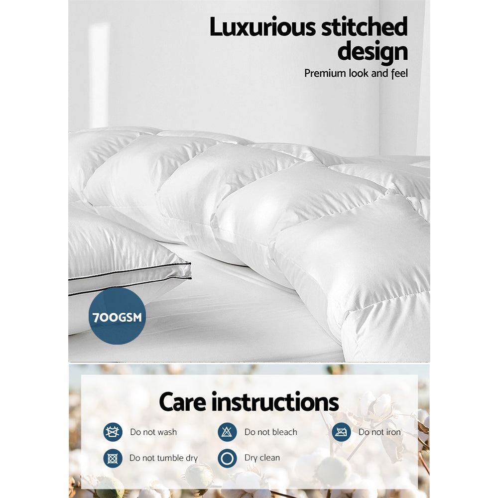 Giselle Bedding 700GSM Duck Down Feather Quilt Queen Home & Garden > Bedding