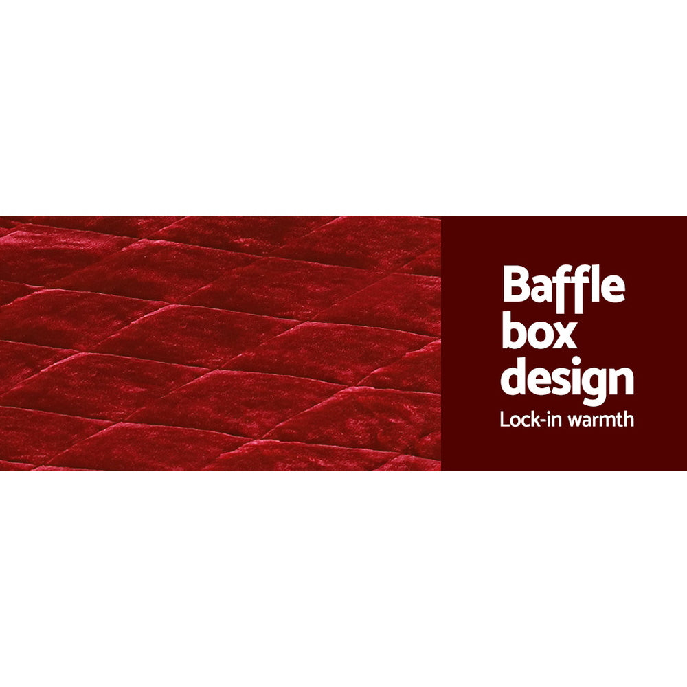 Giselle Bedding Faux Mink Quilt Burgundy King Home & Garden > Bedding