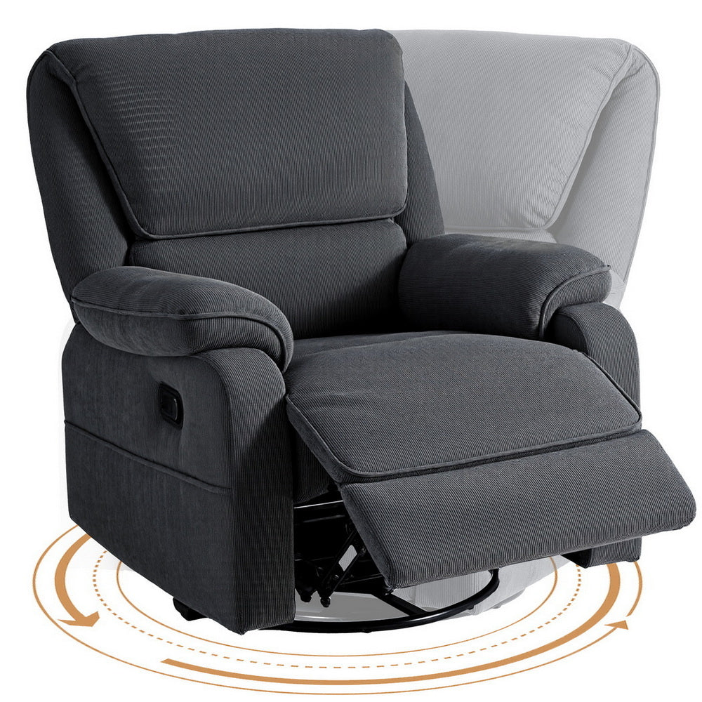 Artiss Rocking Recliner Chair 360 Swivel Massage Heated Reclining Chairs - Furniture > Bar Stools & Chairs > Arm Chairs