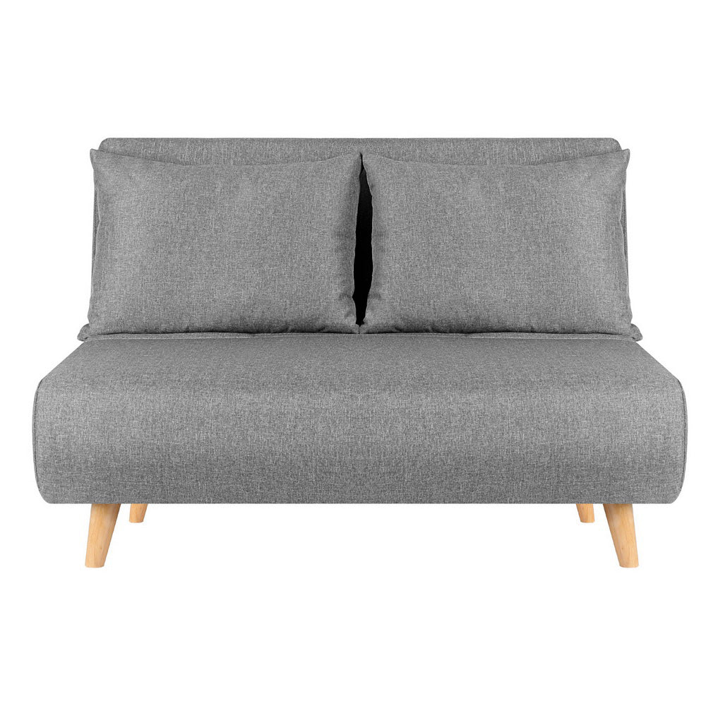 Artiss Sofa Bed 2 Seater Convertible Couch Recliner Lounge Chair Linen - Furniture > Sofas > Sofas & Sofa Beds