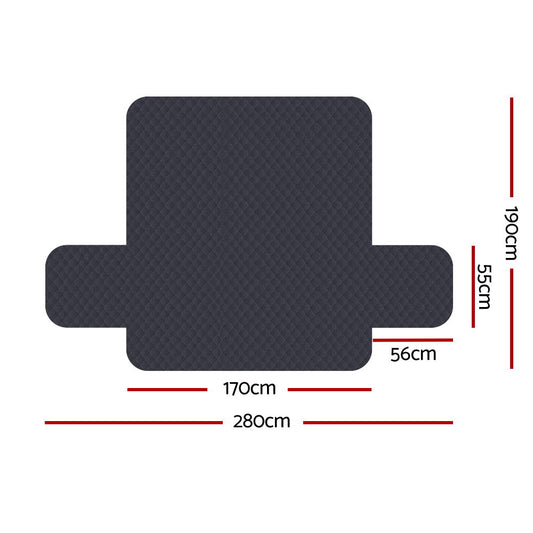 Artiss Sofa Cover Couch Covers 3 Seater 100% Water Resistant Dark Grey Furniture > Sofas