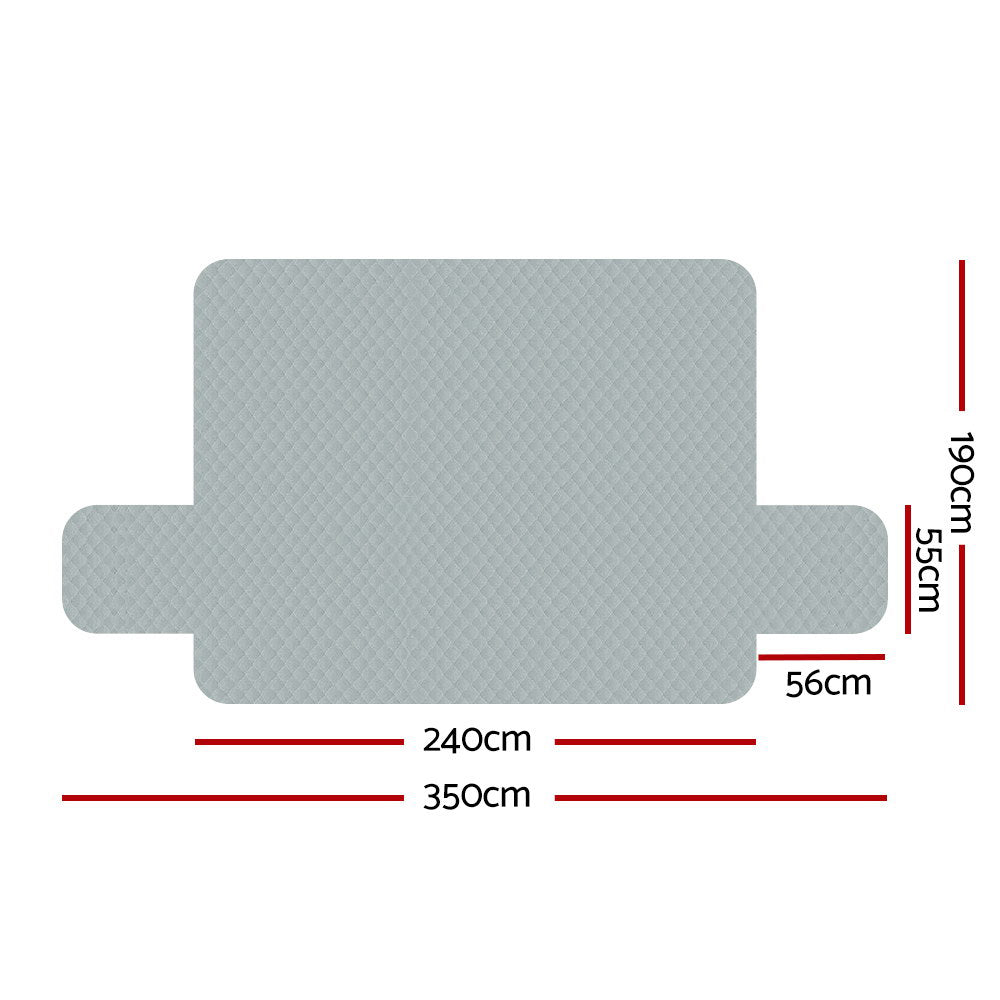 Artiss Sofa Cover Couch Covers 4 Seater 100% Water Resistant Grey Furniture > Sofas