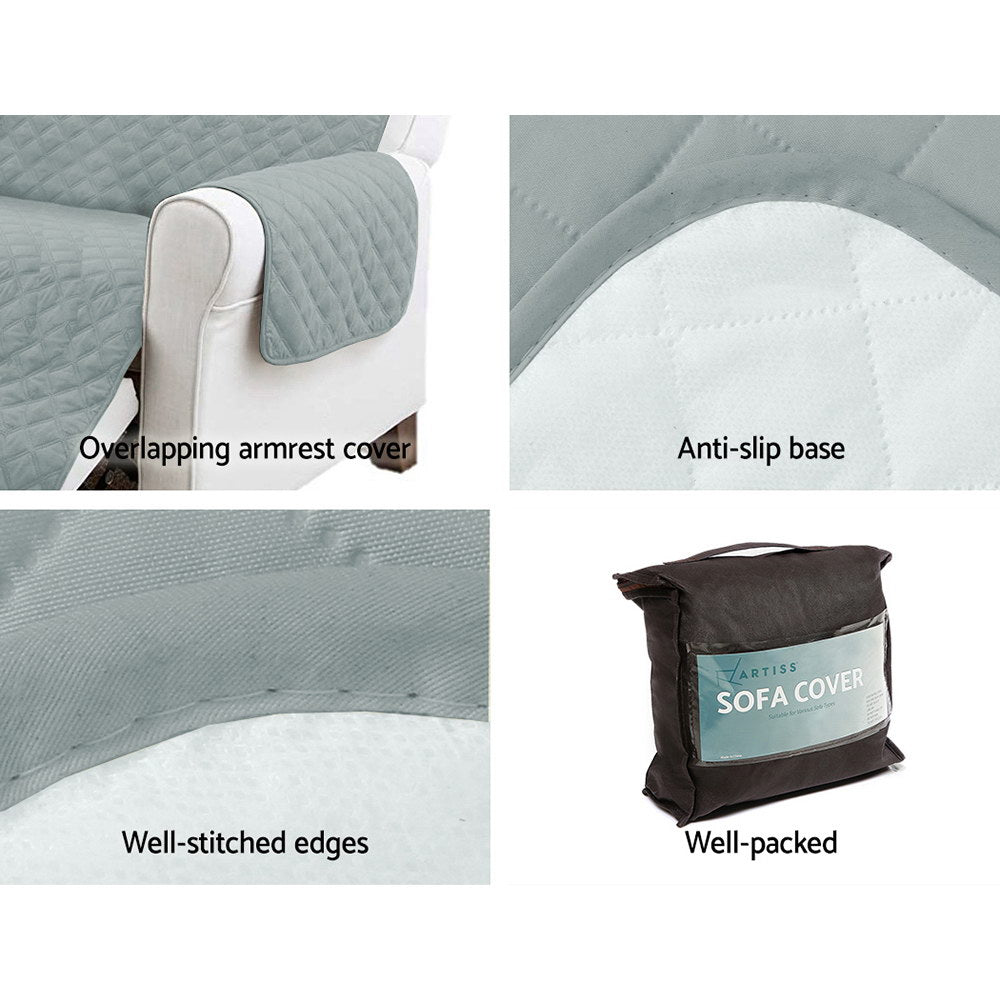 Artiss Sofa Cover Couch Covers 4 Seater 100% Water Resistant Grey Furniture > Sofas