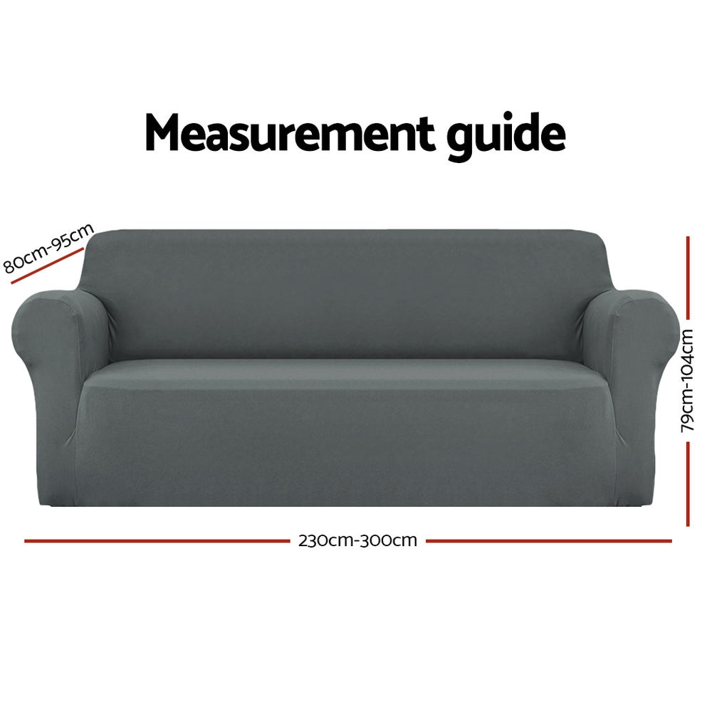 Artiss Sofa Cover Couch Covers 4 Seater Stretch Grey Furniture > Sofas