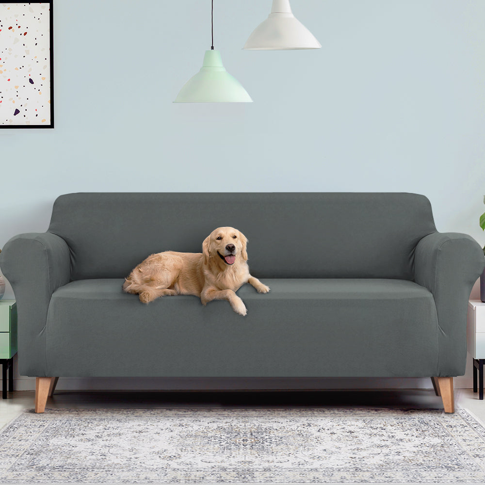 Artiss Sofa Cover Couch Covers 4 Seater Stretch Grey Furniture > Sofas