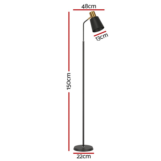 Artiss Floor Lamp LED Light Stand Modern Home Living Room Office Reading Black Home & Garden > Lighting > Floor Lamps