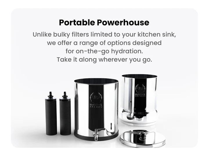 12L Premium Stainless Steel Gravity Water Filter With Fluoride and Smart Carbon Filter - Appliances > Kitchen Appliances